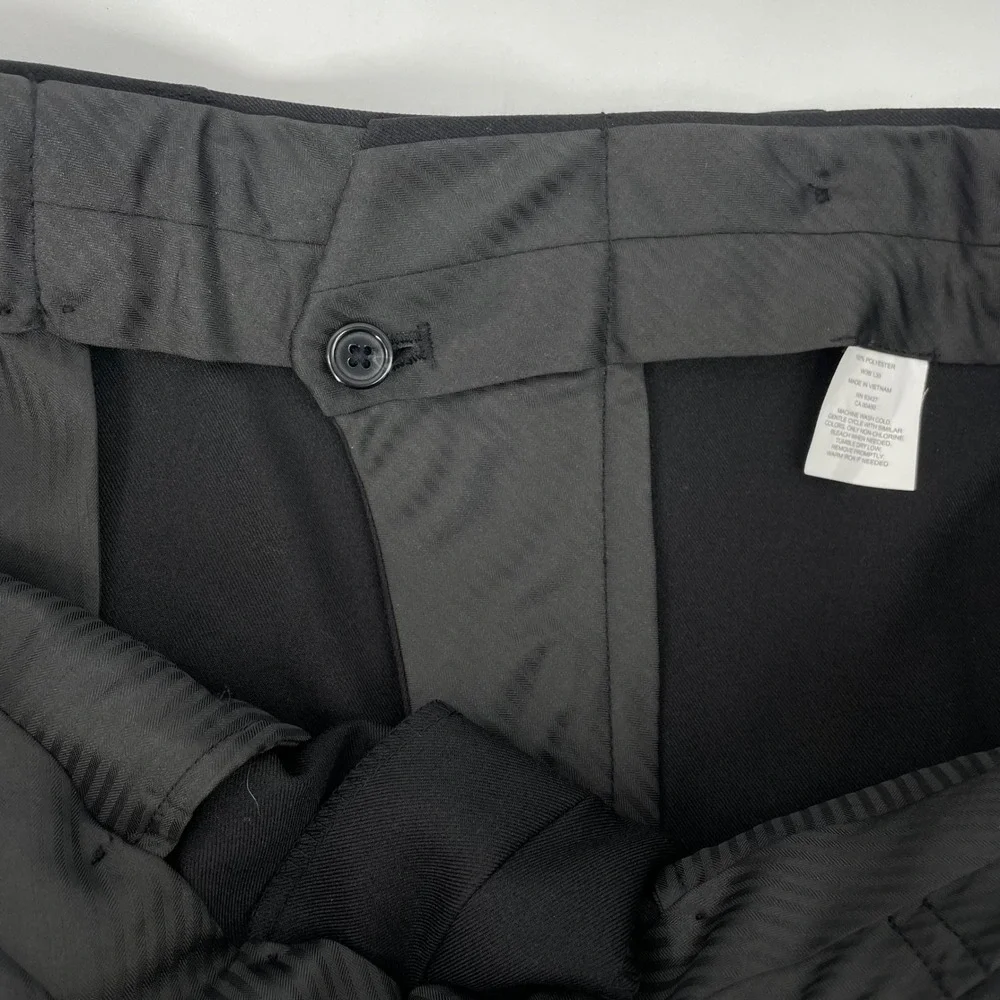ARCHITECT Men 38x30 Black Classic Fit Wrinkle Free Dress Pants Stretch Extender - Picture 8 of 10
